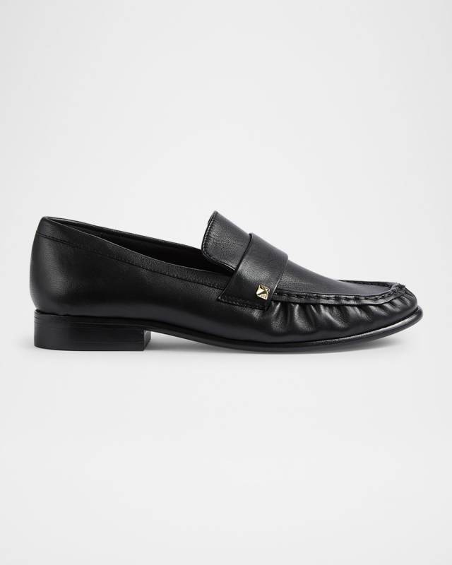 Adira Leather Stud Slip-On Loafers